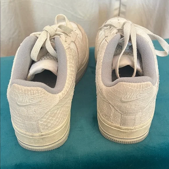 Nike Air Force 1 low python  Dx-2678_ 100  whiteTextured Sneakers sz 5.5 - Picture 3 of 12